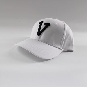 Vadaline v logo white dad hat (unisex)